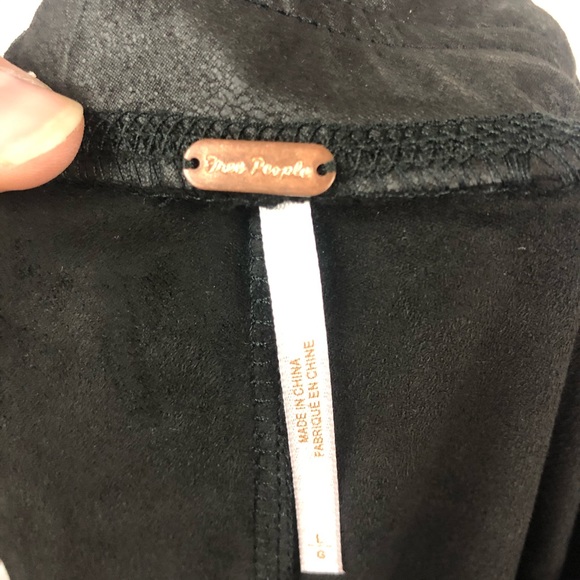 🆕 FREE PEOPLE Midnight Vegan Suede Skinny Pants - Picture 10 of 11